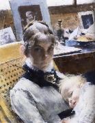 Carl Larsson Ateljeidyll oil painting artist